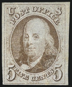 Sale 1014, Lot 1009, 5c-10c 1847 Issue (Scott 1-2)