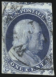 Sale 1014, Lot 1037, 1c-3c 1851-56 Issue (Scott 5A-11A)