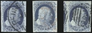 Sale 1014, Lot 1044, 1c-3c 1851-56 Issue (Scott 5A-11A)