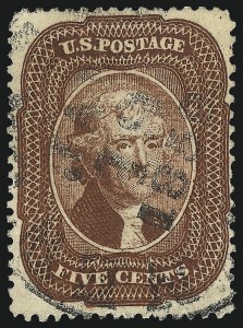 Sale 1014, Lot 1095, 1c-5c 1857-60 Issue (Scott 18-30A)