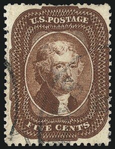Sale 1014, Lot 1098, 1c-5c 1857-60 Issue (Scott 18-30A)
