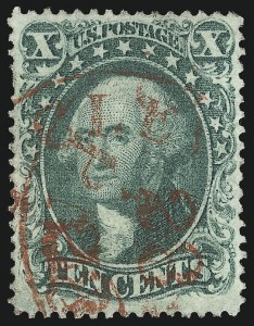 Sale 1014, Lot 1108, 10c-90c 1857-60 Issue (Scott 31-39)