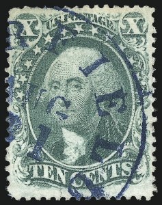 Sale 1014, Lot 1109, 10c-90c 1857-60 Issue (Scott 31-39)