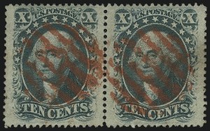 Sale 1014, Lot 1111, 10c-90c 1857-60 Issue (Scott 31-39)