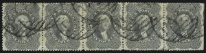 Sale 1014, Lot 1121, 10c-90c 1857-60 Issue (Scott 31-39)