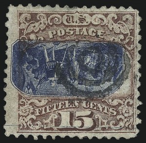 Sale 1014, Lot 1308, 15c Inverts, 1869 Pictorial Issue (Scott 119b)
