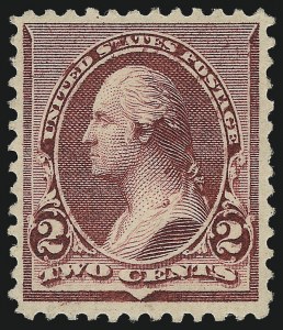 Sale 1014, Lot 1451, 1890-93 Issue (Scott 219-229), 2c Lake (219D) Sale 1014, Lot 1451, 1890-93 Issue (Scott 219-229)