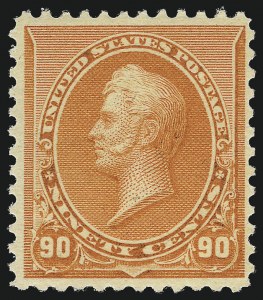 Sale 1014, Lot 1464, 1890-93 Issue (Scott 219-229), 90c Orange (229) Sale 1014, Lot 1464, 1890-93 Issue (Scott 219-229)