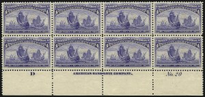 Sale 1014, Lot 1481, 1c-4c 1893 Columbian Issue (Scott 230-233)