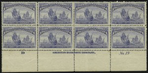 Sale 1014, Lot 1482, 1c-4c 1893 Columbian Issue (Scott 230-233)