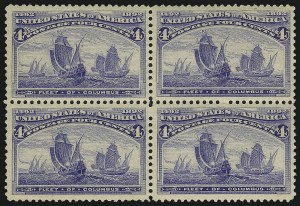 Sale 1014, Lot 1483, 1c-4c 1893 Columbian Issue (Scott 230-233)