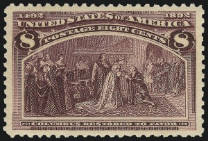 Sale 1014, Lot 1492, 5c-15c 1893 Columbian Issue (Scott 234-238)