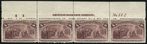 Sale 1014, Lot 1494, 5c-15c 1893 Columbian Issue (Scott 234-238)
