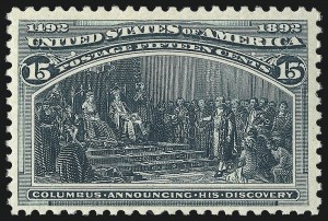 Sale 1014, Lot 1505, 5c-15c 1893 Columbian Issue (Scott 234-238)