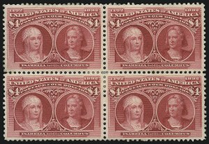 Sale 1014, Lot 1561, $4.00-$5.00 1893 Columbian Issue (Scott 244-245)