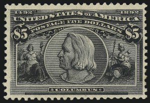 Sale 1014, Lot 1565, $4.00-$5.00 1893 Columbian Issue (Scott 244-245)