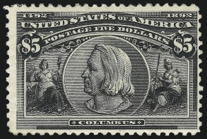 Sale 1014, Lot 1572, $4.00-$5.00 1893 Columbian Issue (Scott 244-245)