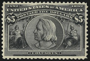 Sale 1014, Lot 1573, $4.00-$5.00 1893 Columbian Issue (Scott 244-245)