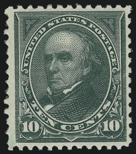 Sale 1014, Lot 1587, 1894 Unwatermarked Bureau Issue (Scott 247-263), 10c Dark Green (258) Sale 1014, Lot 1587, 1894 Unwatermarked Bureau Issue (Scott 247-263)
