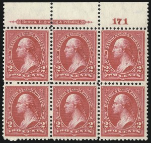 Sale 1014, Lot 1604, 1895-97 Watermarked Bureau Issues (Scott 264-282C)