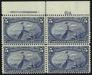 Sale 1014, Lot 1640, 1c-50c 1898 Trans-Mississippi Issue (Scott 285-291)