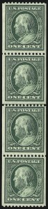 Sale 1014, Lot 1784, 1908-10 Washington-Franklin Issue Coils (Scott 348-356)