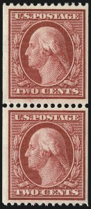 Sale 1014, Lot 1785, 1908-10 Washington-Franklin Issue Coils (Scott 348-356)