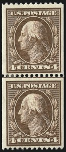 Sale 1014, Lot 1787, 1908-10 Washington-Franklin Issue Coils (Scott 348-356)