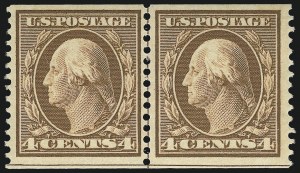 Sale 1014, Lot 1796, 1908-10 Washington-Franklin Issue Coils (Scott 348-356)