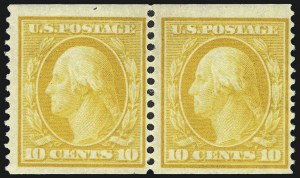 Sale 1014, Lot 1797, 1908-10 Washington-Franklin Issue Coils (Scott 348-356)