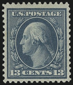 Sale 1014, Lot 1814, 1909 Washington-Franklin Bluish Paper, Incl. 4c and 8c (Scott 357-366)