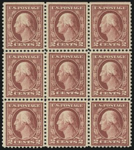 Sale 1014, Lot 2000, 1917-19 Washington-Franklin Issues (Scott 498f-524)