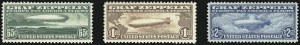 Sale 1014, Lot 2163, Air Post, Graf Zeppelin Issue (Scott C13-C15)