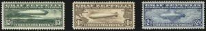 Sale 1014, Lot 2167, Air Post, Graf Zeppelin Issue (Scott C13-C15)
