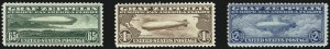 Sale 1014, Lot 2171, Air Post, Graf Zeppelin Issue (Scott C13-C15)