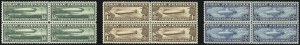 Sale 1014, Lot 2175, Air Post, Graf Zeppelin Issue (Scott C13-C15)