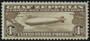 Sale 1014, Lot 2185, Air Post, Graf Zeppelin Issue (Scott C13-C15)