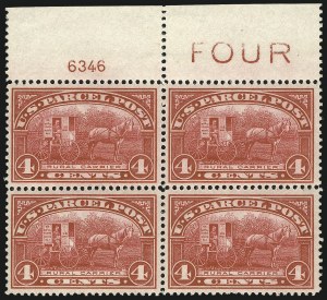 Sale 1014, Lot 2421, Parcel Post (Scott Q1-Q12)