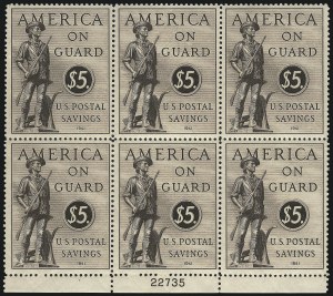 Sale 1014, Lot 2522, Savings Stamps, $5.00 Sepia, Postal Savings (PS15) Sale 1014, Lot 2522, Savings Stamps