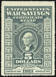 Sale 1014, Lot 2525, Savings Stamps
