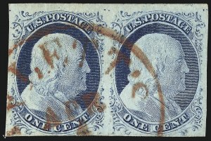 Sale 1017, Lot 101, 1c 1851-56 Issue (Scott 7-9)