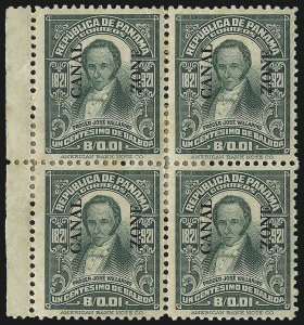 Sale 1017, Lot 1036, United States Possessions, Canal Zone