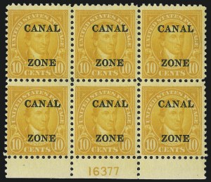 Sale 1017, Lot 1038, United States Possessions, Canal Zone