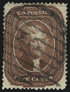 Sale 1017, Lot 129, 1c, 5c-24c 1857-60 Issue (Scott 20-37)