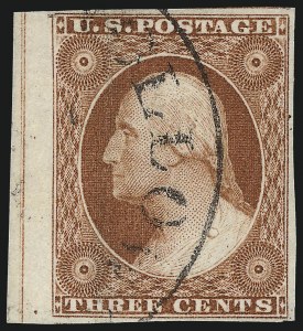 Sale 1017, Lot 173, 3c 1851-56, Orange Brown, Sheet Margin Copies (Scott 10-10A)