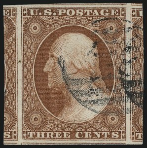 Sale 1017, Lot 191, 3c 1851-56, Orange Brown (Scott 10-10A)