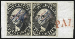 Sale 1017, Lot 20, Postmasters Provisionals (Scott 9X1)