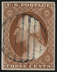 Sale 1017, Lot 202, 3c 1851-56, Orange Brown (Scott 10-10A)