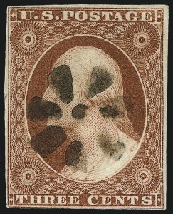 Sale 1017, Lot 206, 3c 1851-56, Orange Brown (Scott 10-10A)