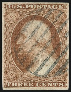 Sale 1017, Lot 215, 3c 1851-56, Orange Brown (Scott 10-10A)